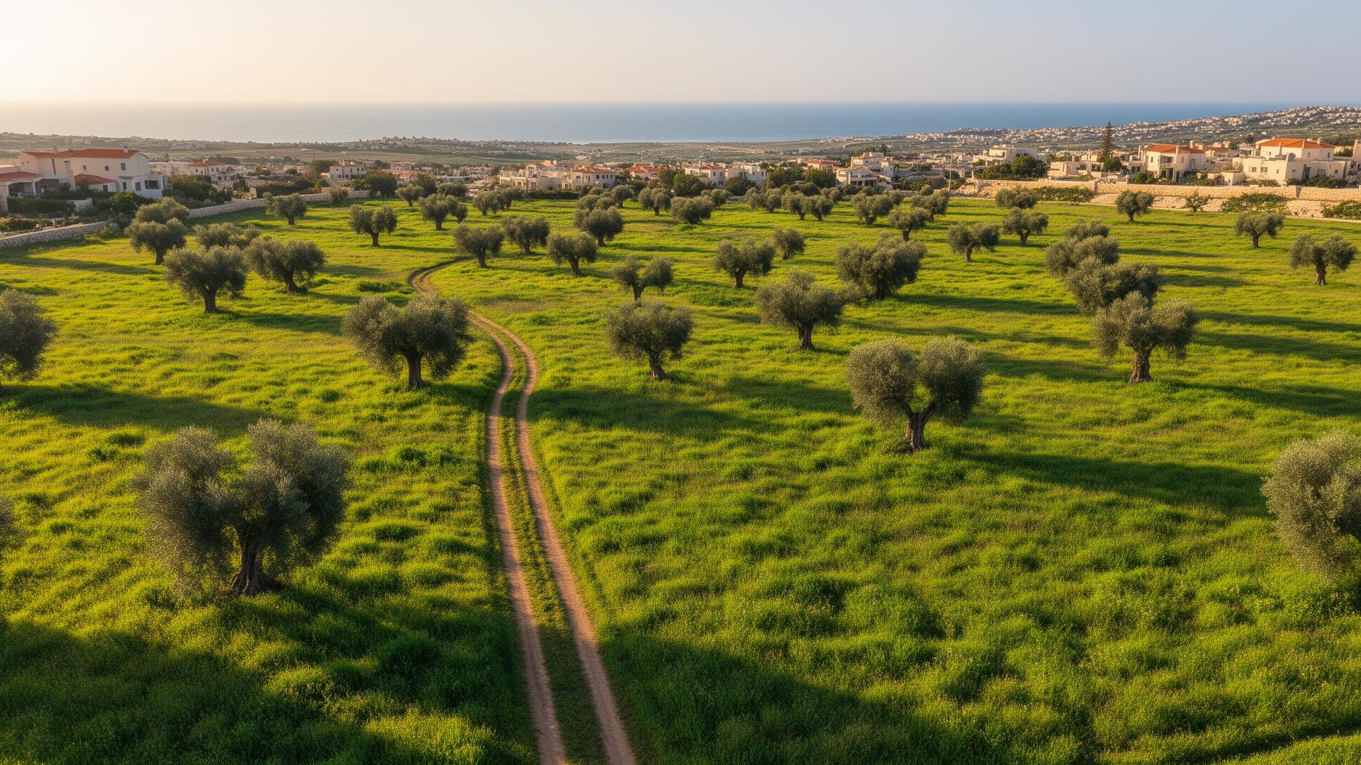 Open green parcel — 17 contiguous dunams Open green agricultural land of the 22-dunam estate in Bustan HaGalil with mature olive trees
